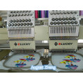 Elucky 15 colors high speed two heads embroidery machine for cap embroidery